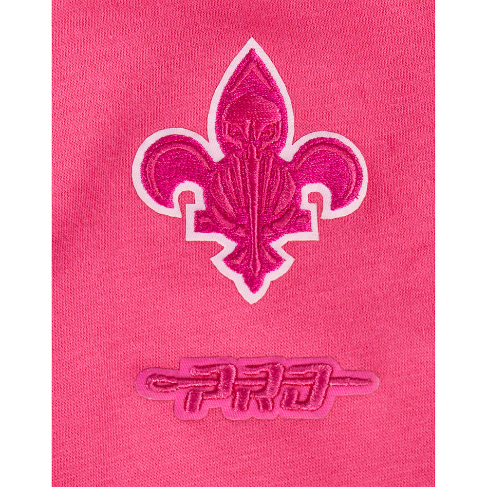 NBA NEW ORLEANS PELICANS CHANDAIL À COL ROND TRIPLE ROSE EN MOLLETON POUR FILLE JUNIOR (VIOLET BETTERAVE)