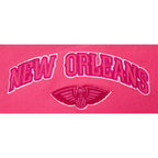 NBA NEW ORLEANS PELICANS CHANDAIL À COL ROND TRIPLE ROSE EN MOLLETON POUR FILLE JUNIOR (VIOLET BETTERAVE)