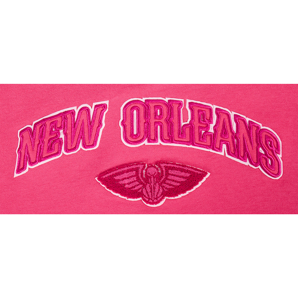 NBA NEW ORLEANS PELICANS CHANDAIL À COL ROND TRIPLE ROSE EN MOLLETON POUR FILLE JUNIOR (VIOLET BETTERAVE)