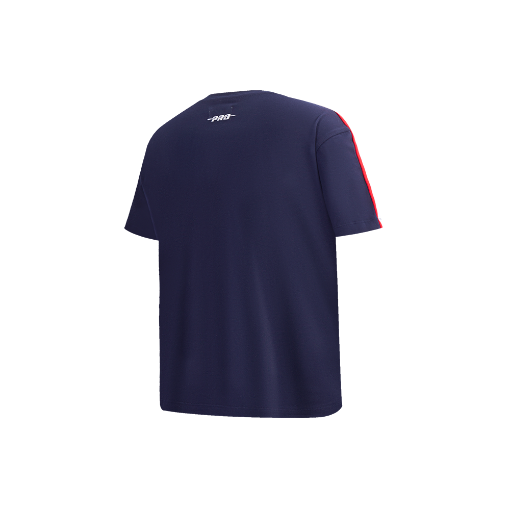 NBA NEW ORLEANS PELICANS RETRO CLASSIC LITTLE BOY'S SHORT SLEEVE TAPING TEE (MIDNIGHT NAVY/RED)
