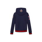 NBA NEW ORLEANS PELICANS RETRO CLASSIC LITTLE BOY'S RIB FLEECE PULLOVER HOODIE (MIDNIGHT NAVY/RED/MIDNIGHT NAVY)