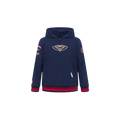 NBA NEW ORLEANS PELICANS RETRO CLASSIC TODDLER BOY'S RIB FLEECE PULLOVER HOODIE (MIDNIGHT NAVY/RED/MIDNIGHT NAVY)