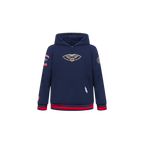 NBA NEW ORLEANS PELICANS RETRO CLASSIC TODDLER BOY'S RIB FLEECE PULLOVER HOODIE (MIDNIGHT NAVY/RED/MIDNIGHT NAVY)