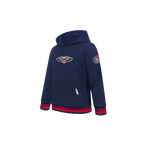 NBA NEW ORLEANS PELICANS RETRO CLASSIC TODDLER BOY'S RIB FLEECE PULLOVER HOODIE (MIDNIGHT NAVY/RED/MIDNIGHT NAVY)