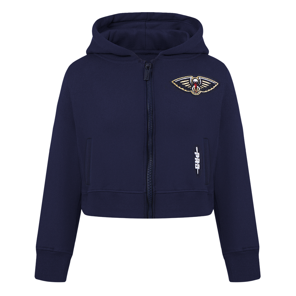 NBA NEW ORLEANS PELICANS CLASSIC CHANDAIL À CAPUCHON EN MOLLETON À GLISSIÈRE POUR FILLE BAMBIN (MARINE MINUIT)