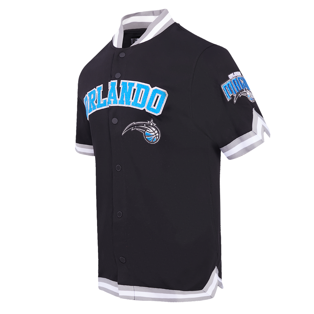 NBA ORLANDO MAGIC CLASSIC MEN'S PRO SS DOUBLE KNIT JACKET  (BLACK/GRAY)