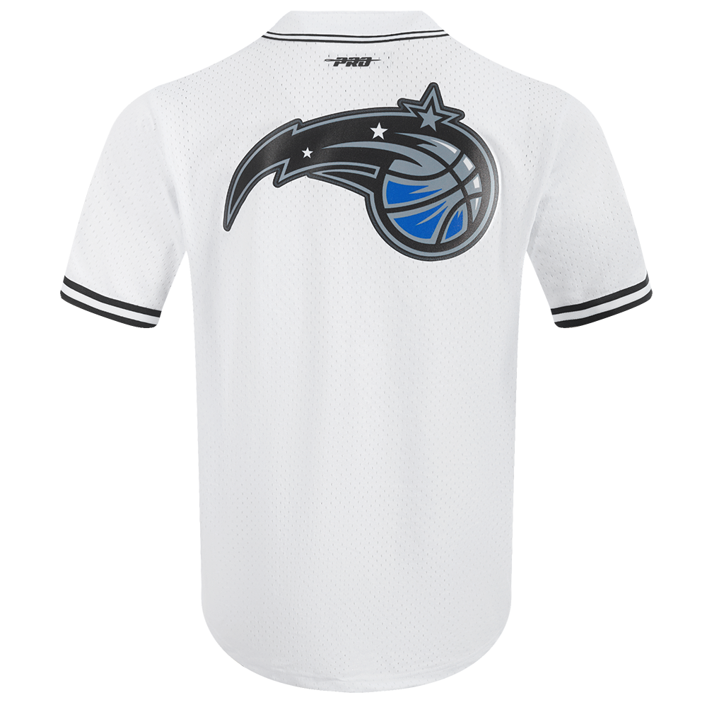 NBA ORLANDO MAGIC MESH CHEMISE BOUTONNÉE (BLANC/NOIR)