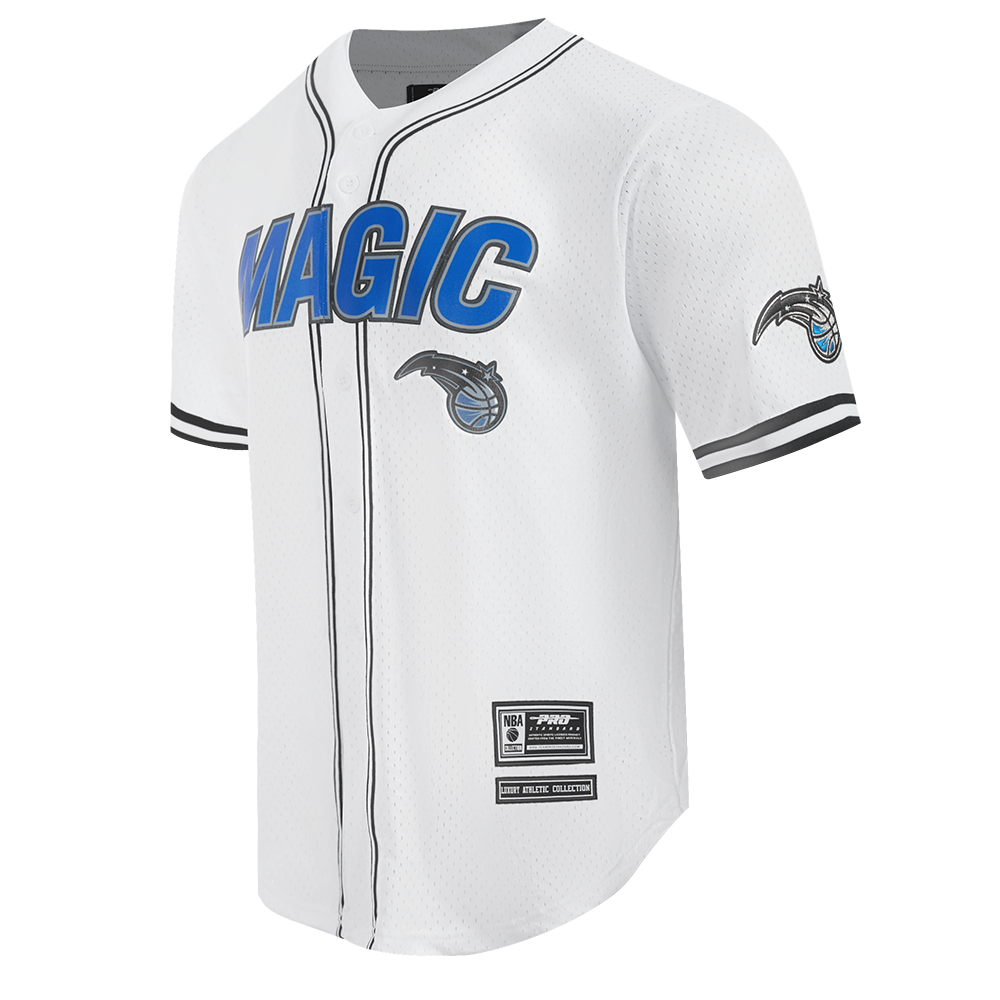 NBA ORLANDO MAGIC MESH CHEMISE BOUTONNÉE (BLANC/NOIR)