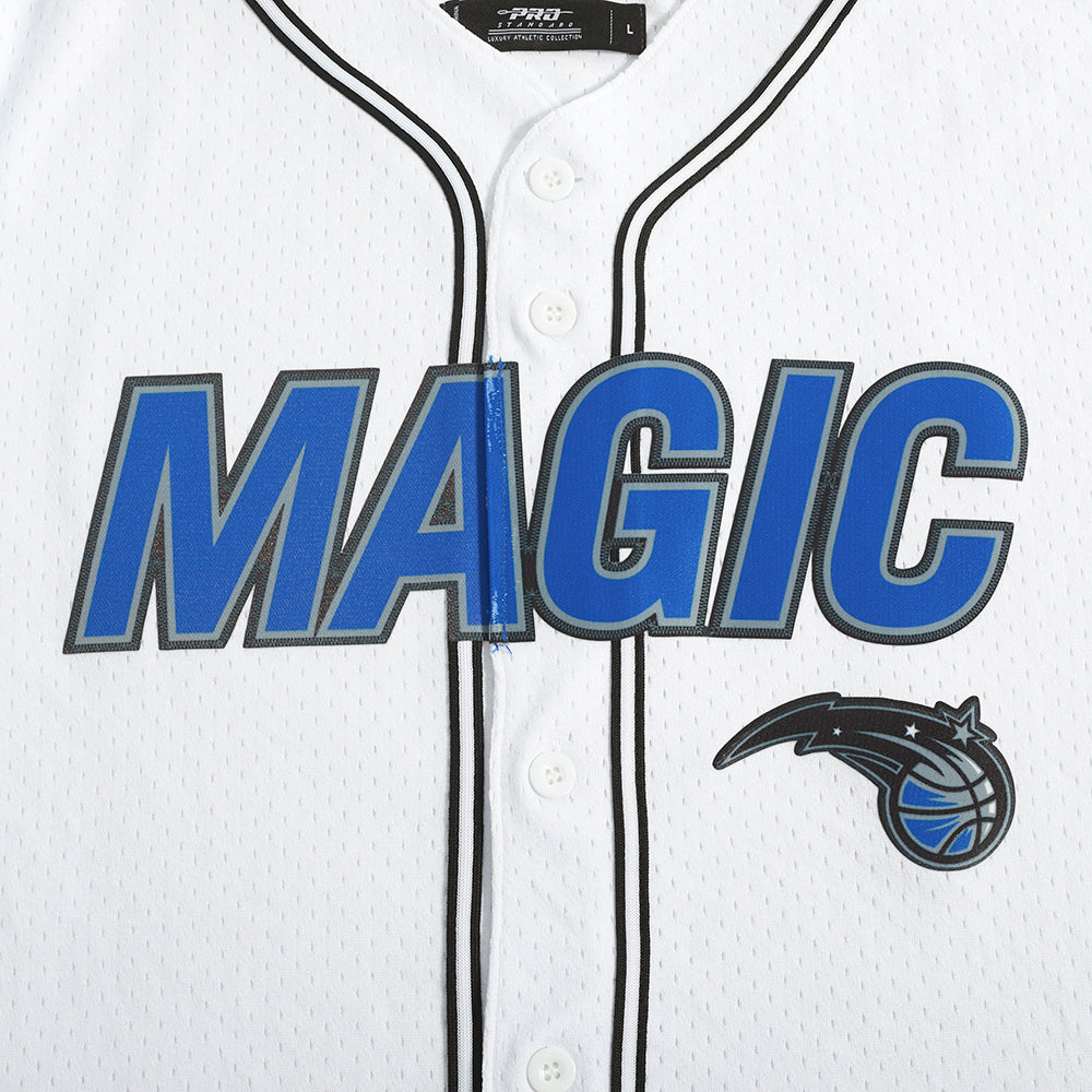 NBA ORLANDO MAGIC MESH CHEMISE BOUTONNÉE (BLANC/NOIR)
