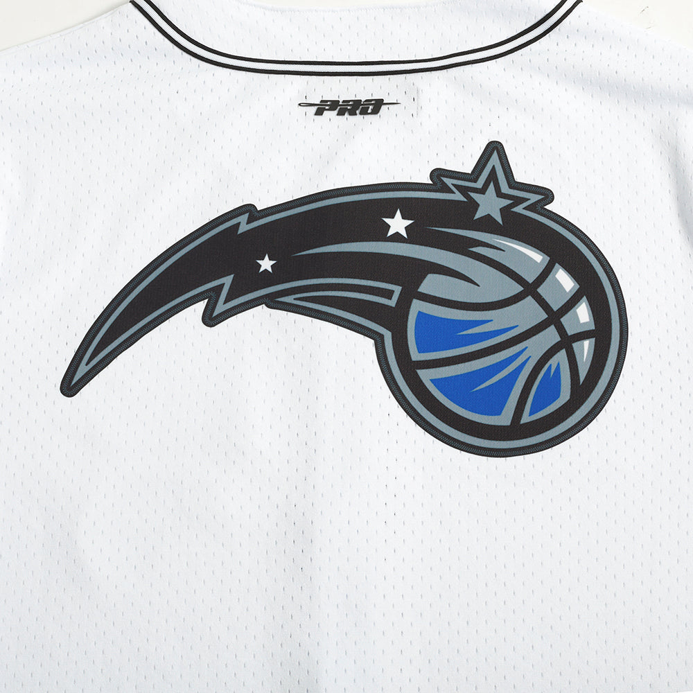 NBA ORLANDO MAGIC MESH CHEMISE BOUTONNÉE (BLANC/NOIR)