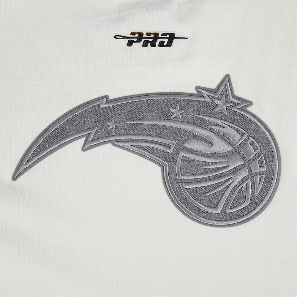 NBA ORLANDO MAGIC REVERSE FRENCH TERRY CHANDAIL À COL ROND EN MOLLETON À ÉPAULES TOMBANTES POUR HOMME (COQUILLE D'ŒUF)
