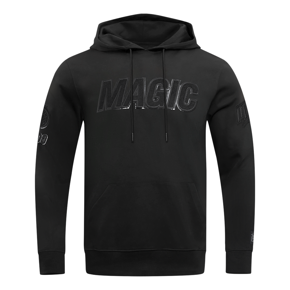 NBA ORLANDO MAGIC TRIPLE BLACK CHANDAIL À CAPUCHON EN MAILLE DOUBLE POUR HOMME (TRIPLE NOIR HOMME)