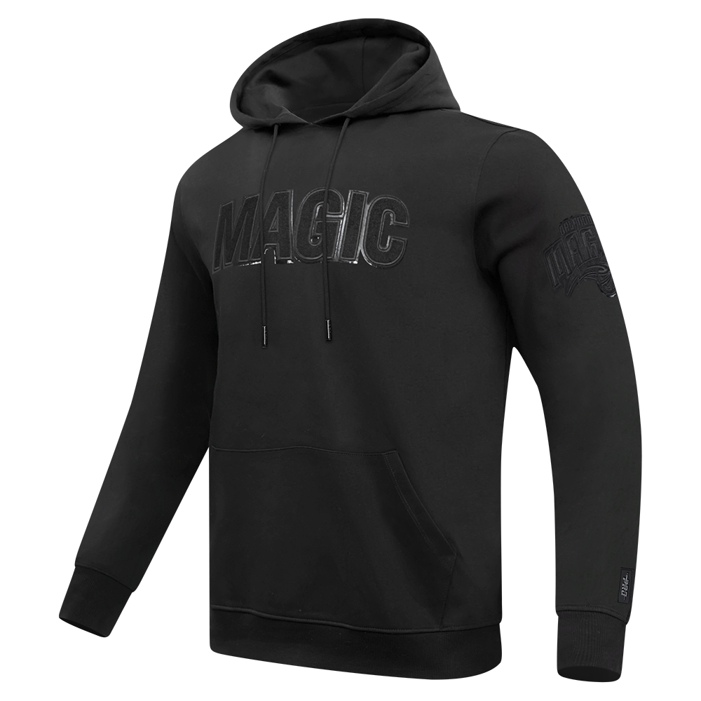 NBA ORLANDO MAGIC TRIPLE BLACK CHANDAIL À CAPUCHON EN MAILLE DOUBLE POUR HOMME (TRIPLE NOIR HOMME)