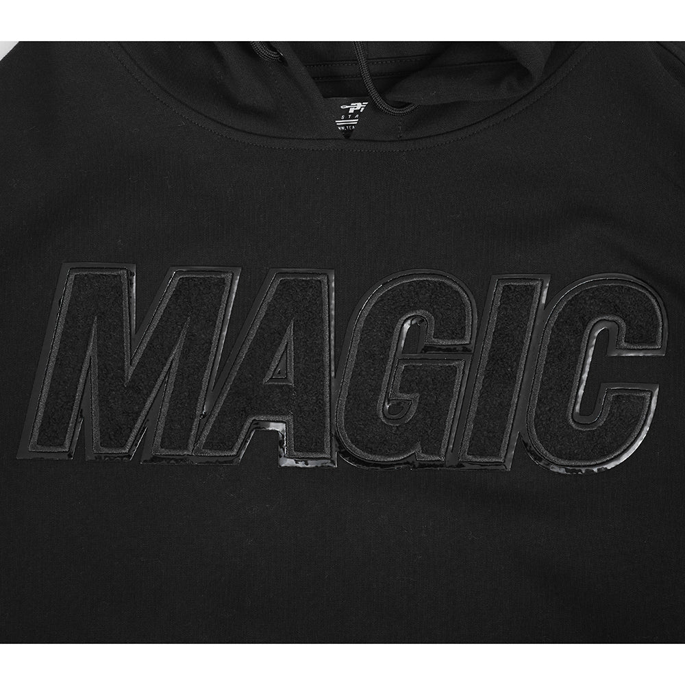 NBA ORLANDO MAGIC TRIPLE BLACK CHANDAIL À CAPUCHON EN MAILLE DOUBLE POUR HOMME (TRIPLE NOIR HOMME)