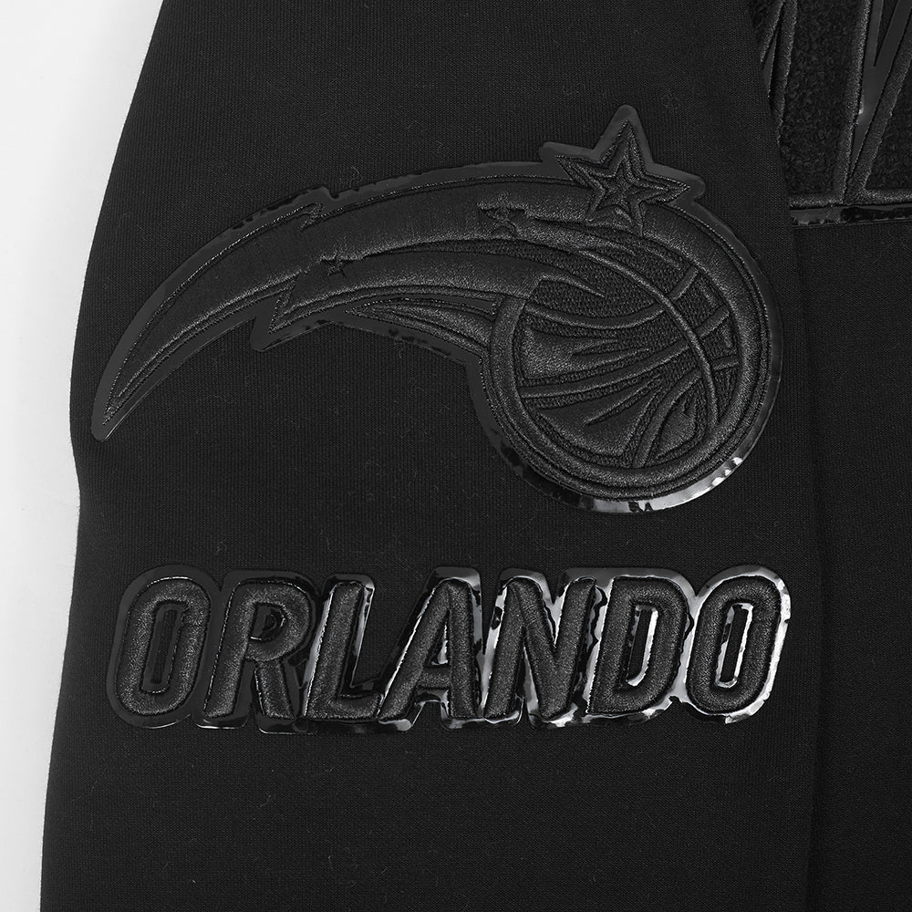 NBA ORLANDO MAGIC TRIPLE BLACK CHANDAIL À CAPUCHON EN MAILLE DOUBLE POUR HOMME (TRIPLE NOIR HOMME)
