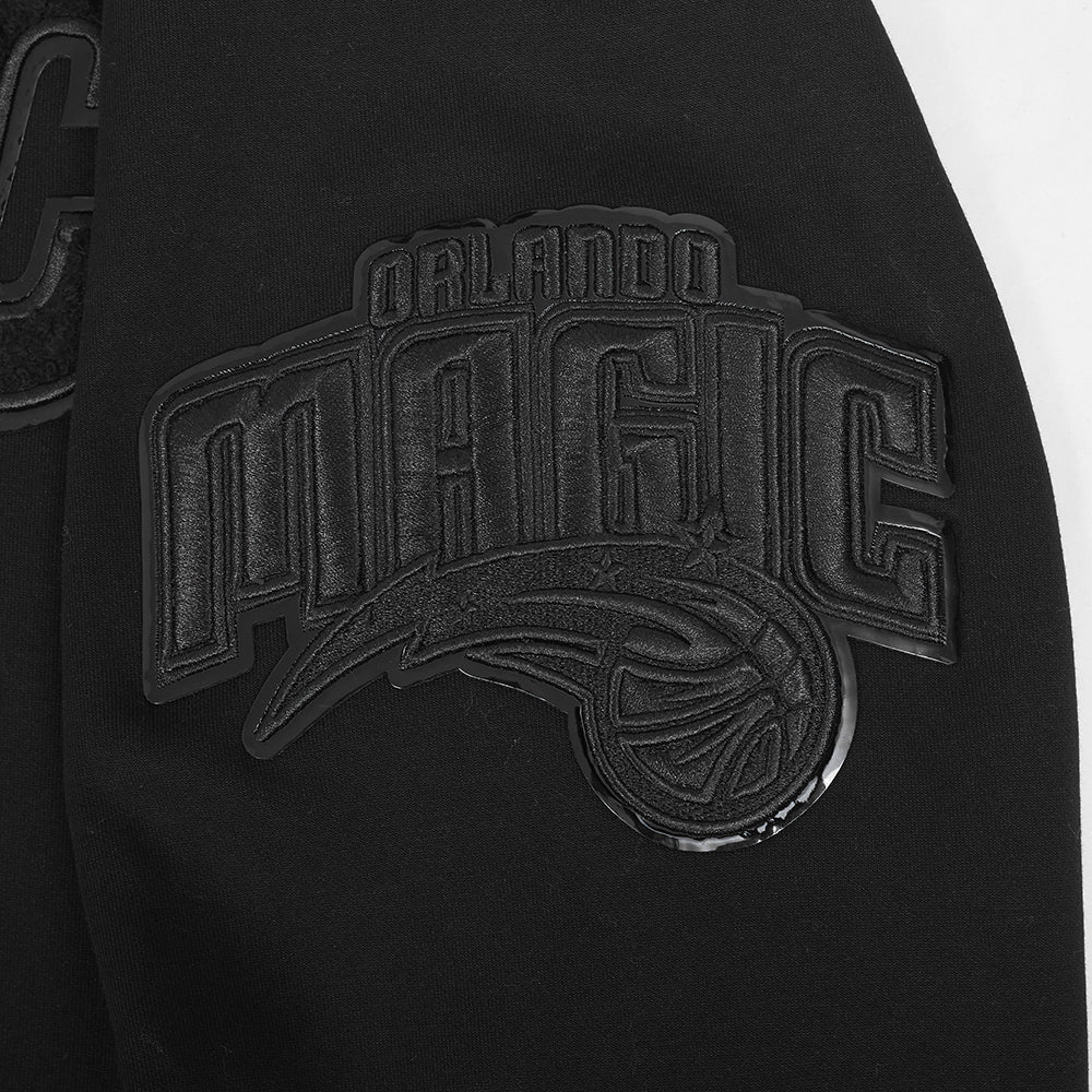 NBA ORLANDO MAGIC TRIPLE BLACK CHANDAIL À CAPUCHON EN MAILLE DOUBLE POUR HOMME (TRIPLE NOIR HOMME)