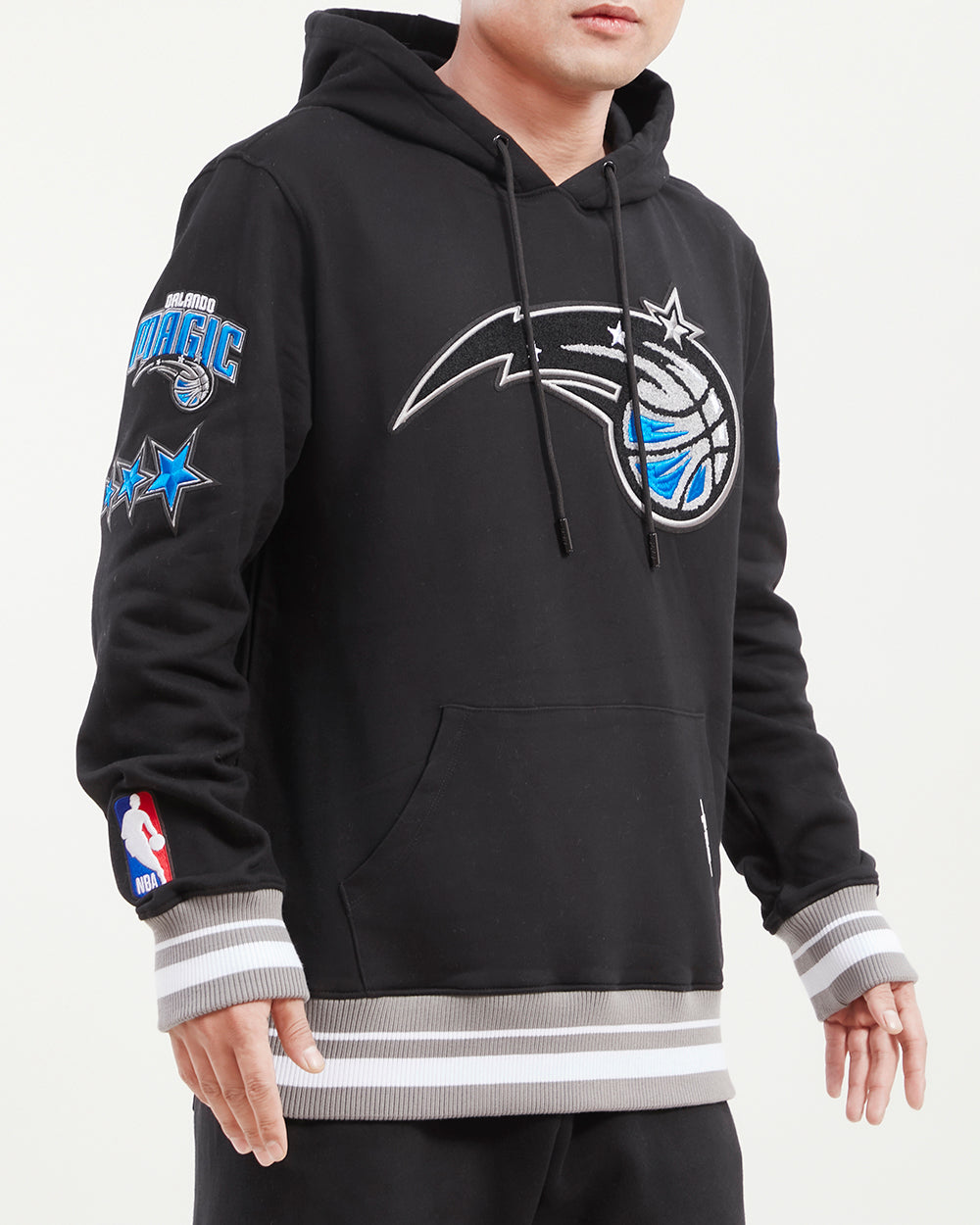 NBA ORLANDO MAGIC RETRO CLASSIC MEN'S PO HOODIE (BLACK/GRAY)