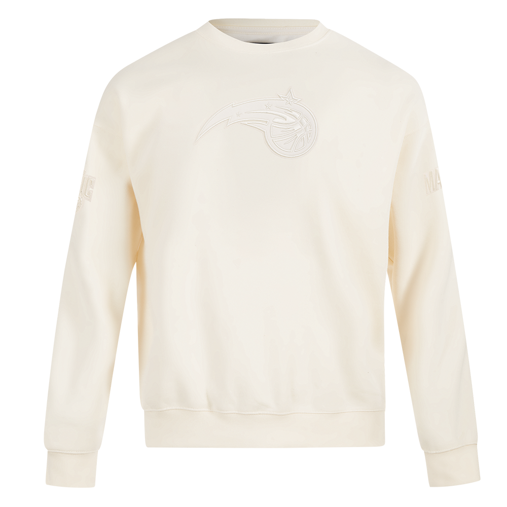 NBA ORLANDO MAGIC NEUTRAL MEN'S  DROP SHOULDER FLC CREWNECK (EGGSHELL)