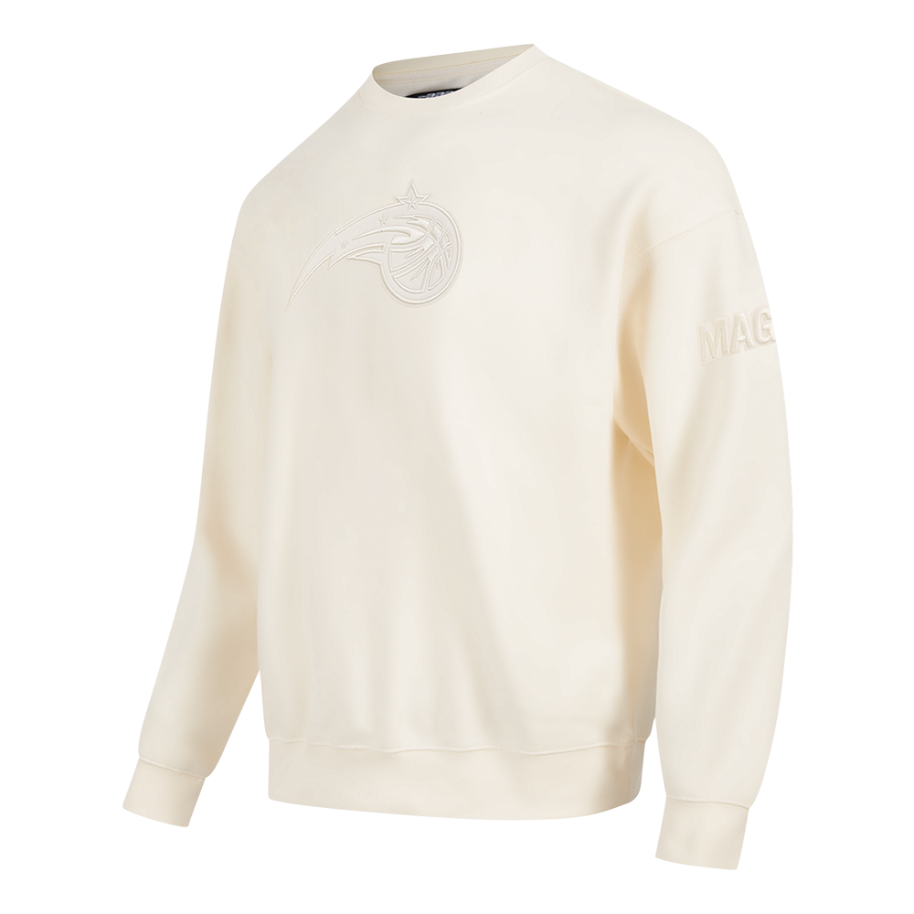 NBA ORLANDO MAGIC NEUTRAL MEN'S  DROP SHOULDER FLC CREWNECK (EGGSHELL)
