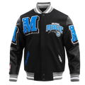 NBA ORLANDO MAGIC MASH UP MEN'S RIB WOOL VARSITY JACKET (BLACK/GRAY)