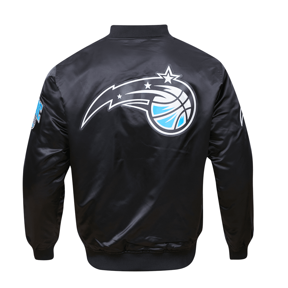 NBA ORLANDO MAGIC BIG LOGO MEN'S SATIN JACKET (BLACK)