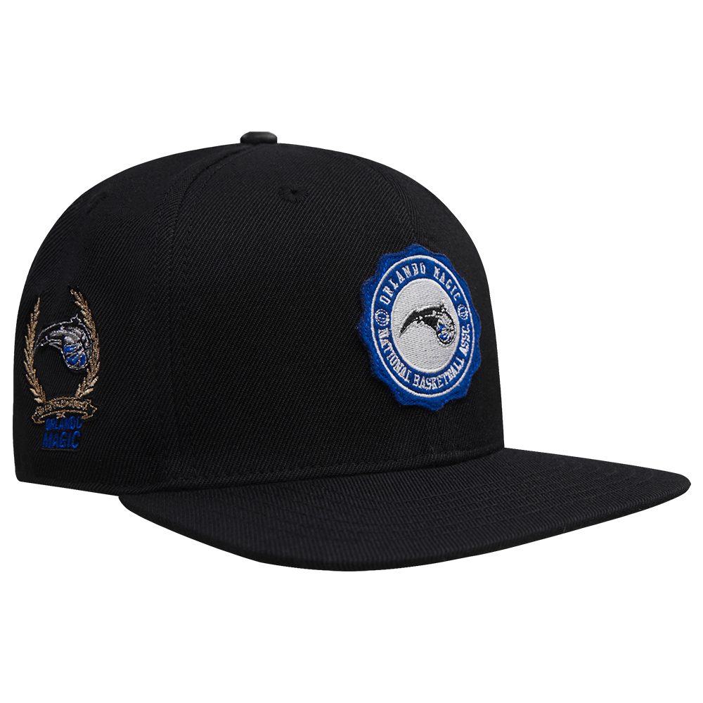 NBA ORLANDO MAGIC CREST EMBLEM WOOL SNAPBACK HAT (BLACK)