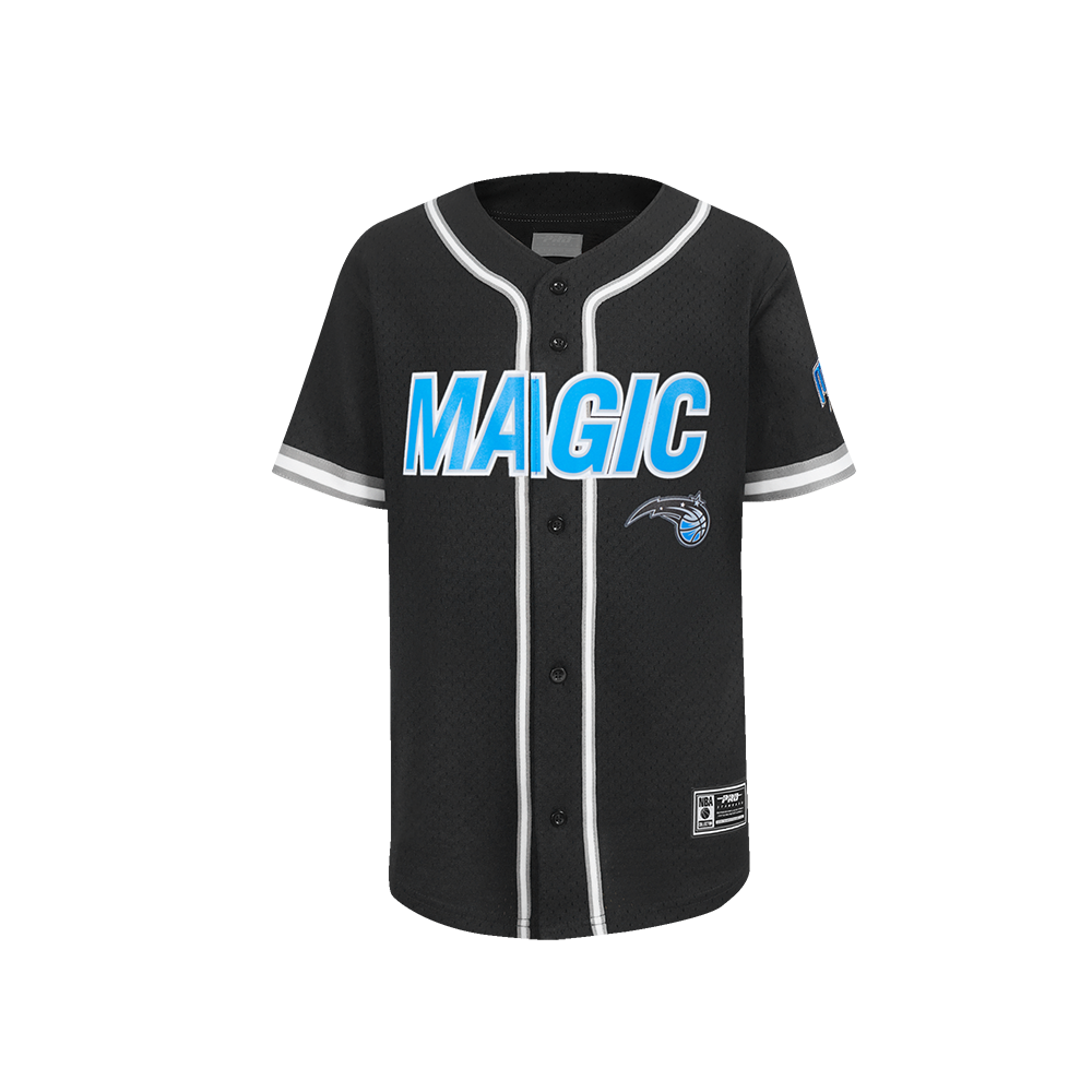 NBA ORLANDO MAGIC CLASSIC CHEMISE BOUTONNÉE EN FILET POUR GARÇON JUNIOR (NOIR/GRIS)