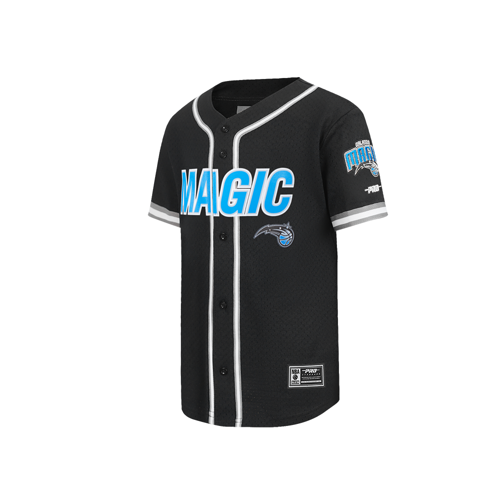NBA ORLANDO MAGIC CLASSIC CHEMISE BOUTONNÉE EN FILET POUR GARÇON JUNIOR (NOIR/GRIS)