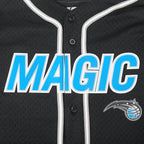 NBA ORLANDO MAGIC CLASSIC CHEMISE BOUTONNÉE EN FILET POUR GARÇON JUNIOR (NOIR/GRIS)