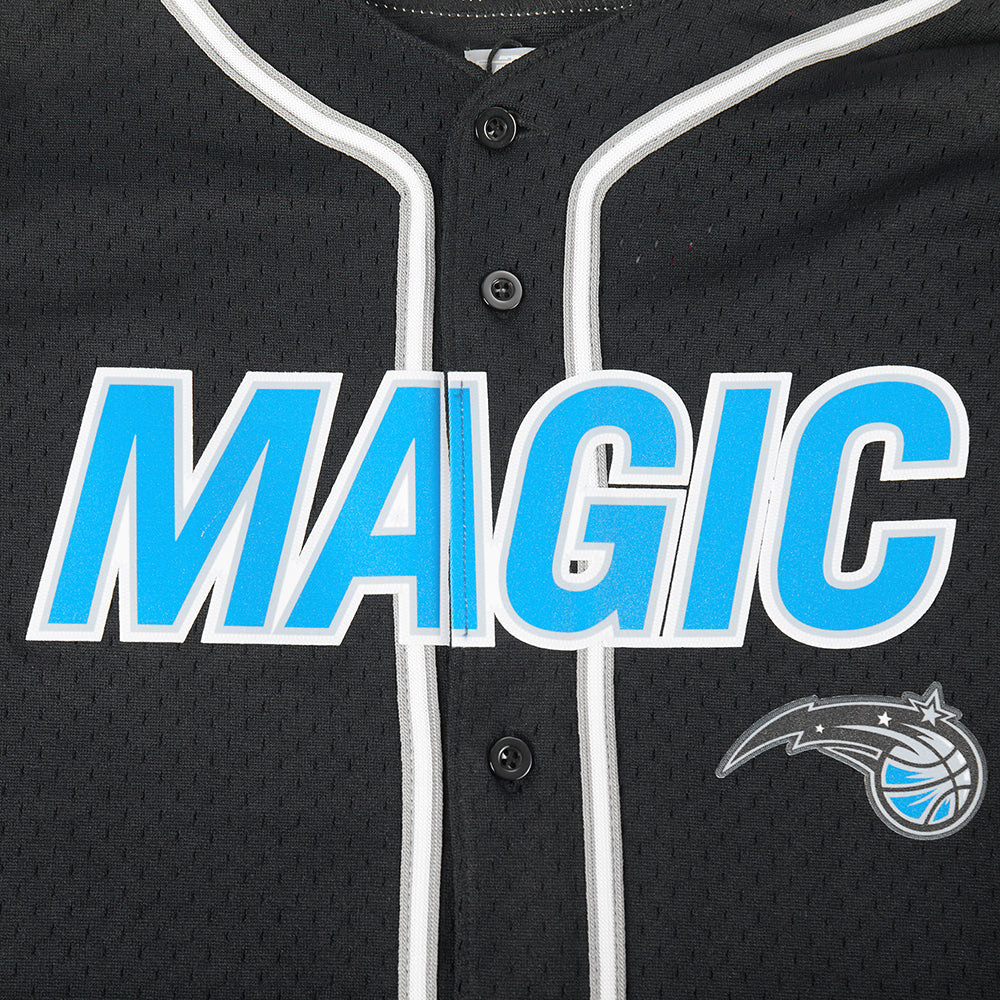 NBA ORLANDO MAGIC CLASSIC CHEMISE BOUTONNÉE EN FILET POUR GARÇON JUNIOR (NOIR/GRIS)