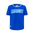 NBA ORLANDO MAGIC CLASSIC T-SHIRT CÔTELÉ RAYÉ À MANCHES COURTES POUR GARÇON JUNIOR (BLEU ROYAL)