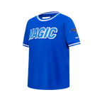 NBA ORLANDO MAGIC CLASSIC T-SHIRT CÔTELÉ RAYÉ À MANCHES COURTES POUR GARÇON JUNIOR (BLEU ROYAL)