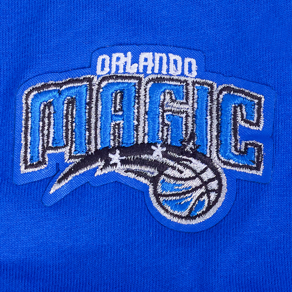 NBA ORLANDO MAGIC CLASSIC T-SHIRT CÔTELÉ RAYÉ À MANCHES COURTES POUR GARÇON JUNIOR (BLEU ROYAL)