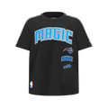 NBA ORLANDO MAGIC RETRO CLASSIC T-SHIRT À BANDES EN JERSEY SIMPLE POUR GARÇON JUNIOR (NOIR/GRIS)