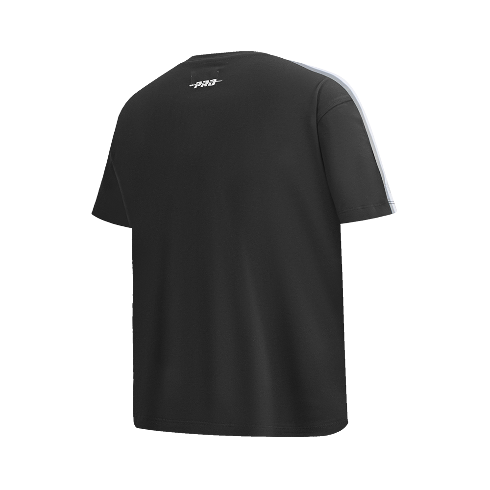 NBA ORLANDO MAGIC RETRO CLASSIC T-SHIRT À BANDES EN JERSEY SIMPLE POUR GARÇON JUNIOR (NOIR/GRIS)