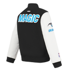 NBA ORLANDO MAGIC CLASSIC BLOUSON COLLÉGIAL EN LAINE POUR GARÇON JUNIOR (NOIR/BLANC)