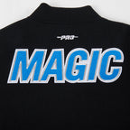 NBA ORLANDO MAGIC CLASSIC BLOUSON COLLÉGIAL EN LAINE POUR GARÇON JUNIOR (NOIR/BLANC)