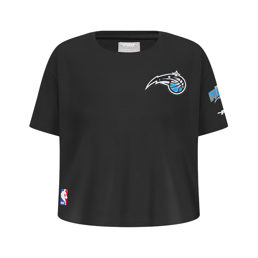 NBA ORLANDO MAGIC CLASSIC T-SHIRT À COUPE CARRÉE À MANCHES COURTES POUR FILLE JUNIOR (NOIR)