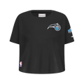 NBA ORLANDO MAGIC CLASSIC T-SHIRT À COUPE CARRÉE À MANCHES COURTES POUR FILLE JUNIOR (NOIR)