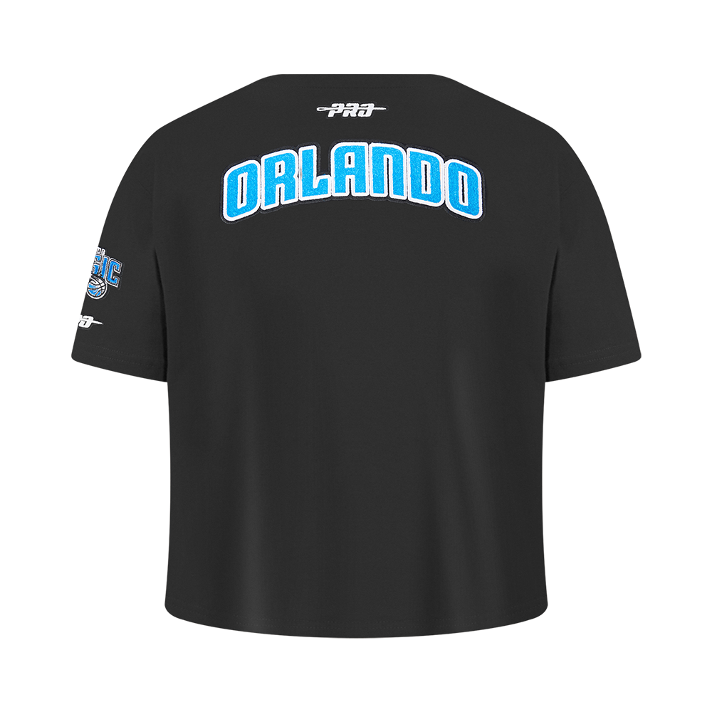 NBA ORLANDO MAGIC CLASSIC T-SHIRT À COUPE CARRÉE À MANCHES COURTES POUR FILLE JUNIOR (NOIR)