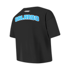 NBA ORLANDO MAGIC CLASSIC T-SHIRT À COUPE CARRÉE À MANCHES COURTES POUR FILLE JUNIOR (NOIR)