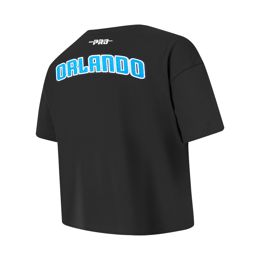 NBA ORLANDO MAGIC CLASSIC T-SHIRT À COUPE CARRÉE À MANCHES COURTES POUR FILLE JUNIOR (NOIR)