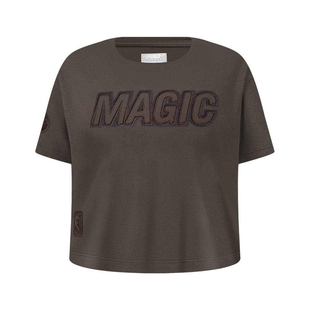 NBA ORLANDO MAGIC NEUTRAL T-SHIRT À MANCHES COURTES ET À COUPE CARRÉE POUR FILLE JUNIOR (TAUPE FONCÉ)