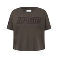 NBA ORLANDO MAGIC NEUTRAL T-SHIRT À MANCHES COURTES ET À COUPE CARRÉE POUR FILLE JUNIOR (TAUPE FONCÉ)