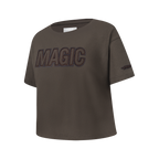 NBA ORLANDO MAGIC NEUTRAL T-SHIRT À MANCHES COURTES ET À COUPE CARRÉE POUR FILLE JUNIOR (TAUPE FONCÉ)