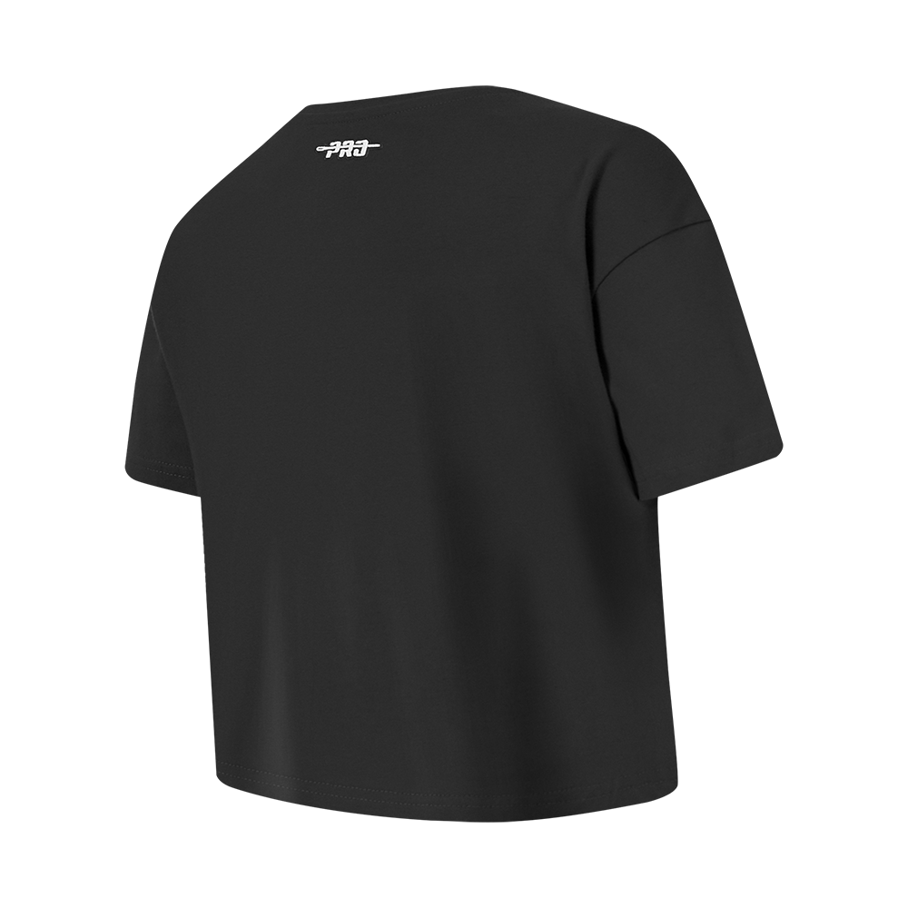 NBA ORLANDO MAGIC RETRO CLASSIC T-SHIRT À COUPE CARRÉE À MANCHES COURTES POUR FILLE JUNIOR (NOIR)