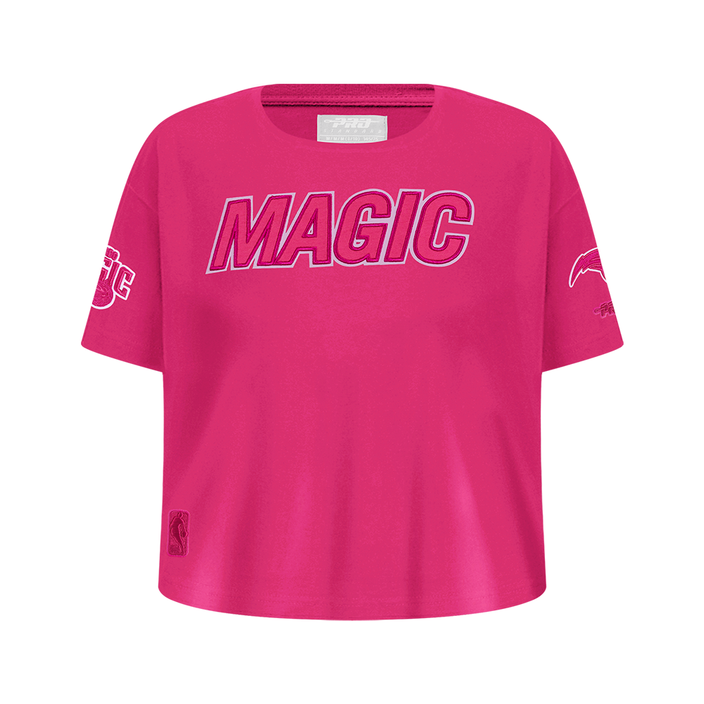 NBA ORLANDO MAGIC T-SHIRT TRIPLE ROSE À MANCHES COURTES ET À COUPE CARRÉE POUR FILLE JUNIOR (VIOLET BETTERAVE)