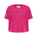 NBA ORLANDO MAGIC T-SHIRT TRIPLE ROSE À MANCHES COURTES ET À COUPE CARRÉE POUR FILLE JUNIOR (VIOLET BETTERAVE)