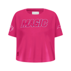 NBA ORLANDO MAGIC T-SHIRT TRIPLE ROSE À MANCHES COURTES ET À COUPE CARRÉE POUR FILLE JUNIOR (VIOLET BETTERAVE)