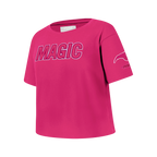 NBA ORLANDO MAGIC T-SHIRT TRIPLE ROSE À MANCHES COURTES ET À COUPE CARRÉE POUR FILLE JUNIOR (VIOLET BETTERAVE)